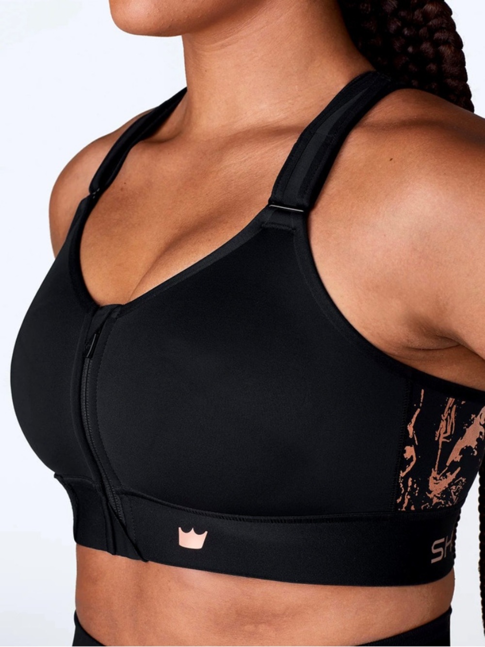 Shefit Flex Sports Bra Black Rose Gold 3Luxe 3X